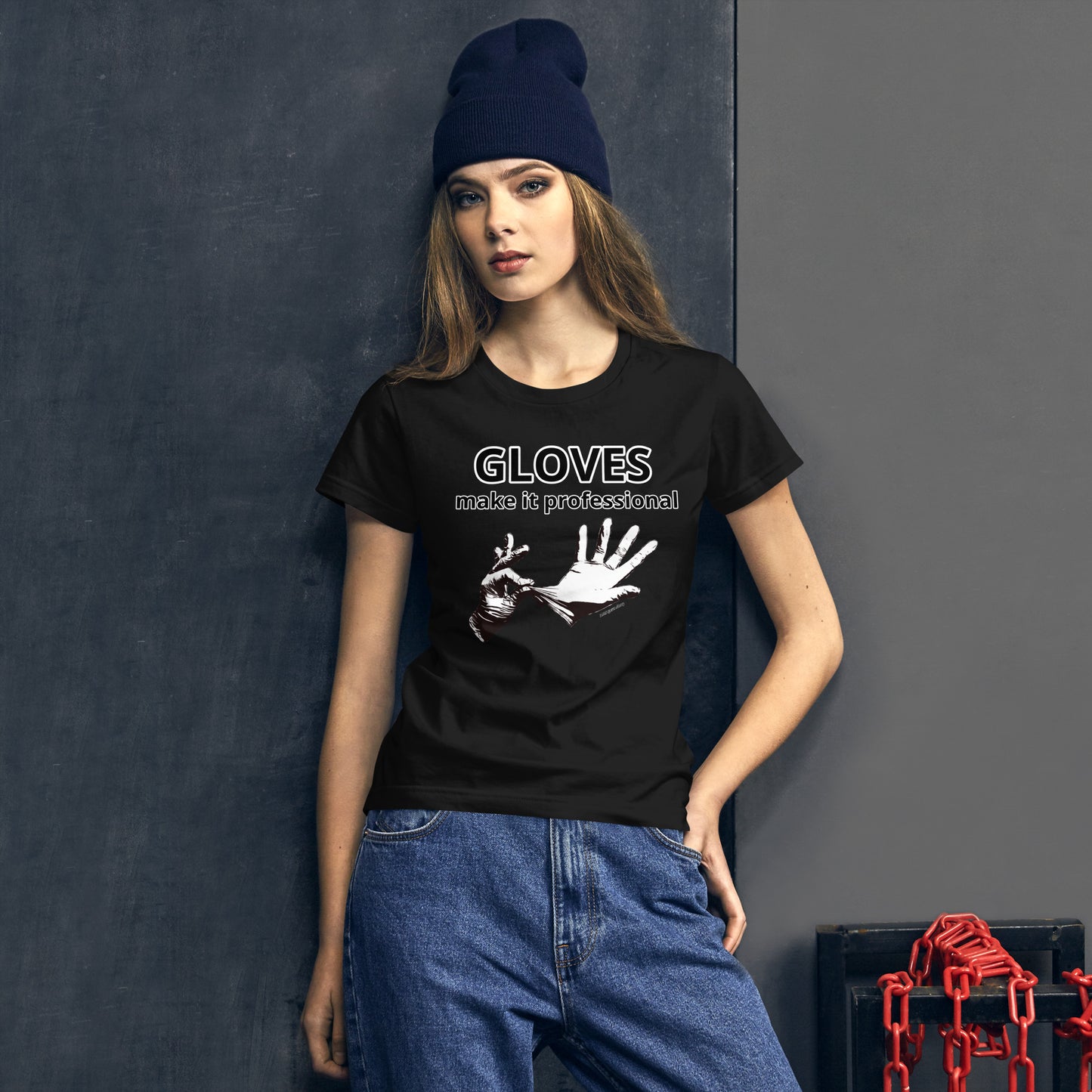 Gloves make it professional Women's short sleeve t-shirt