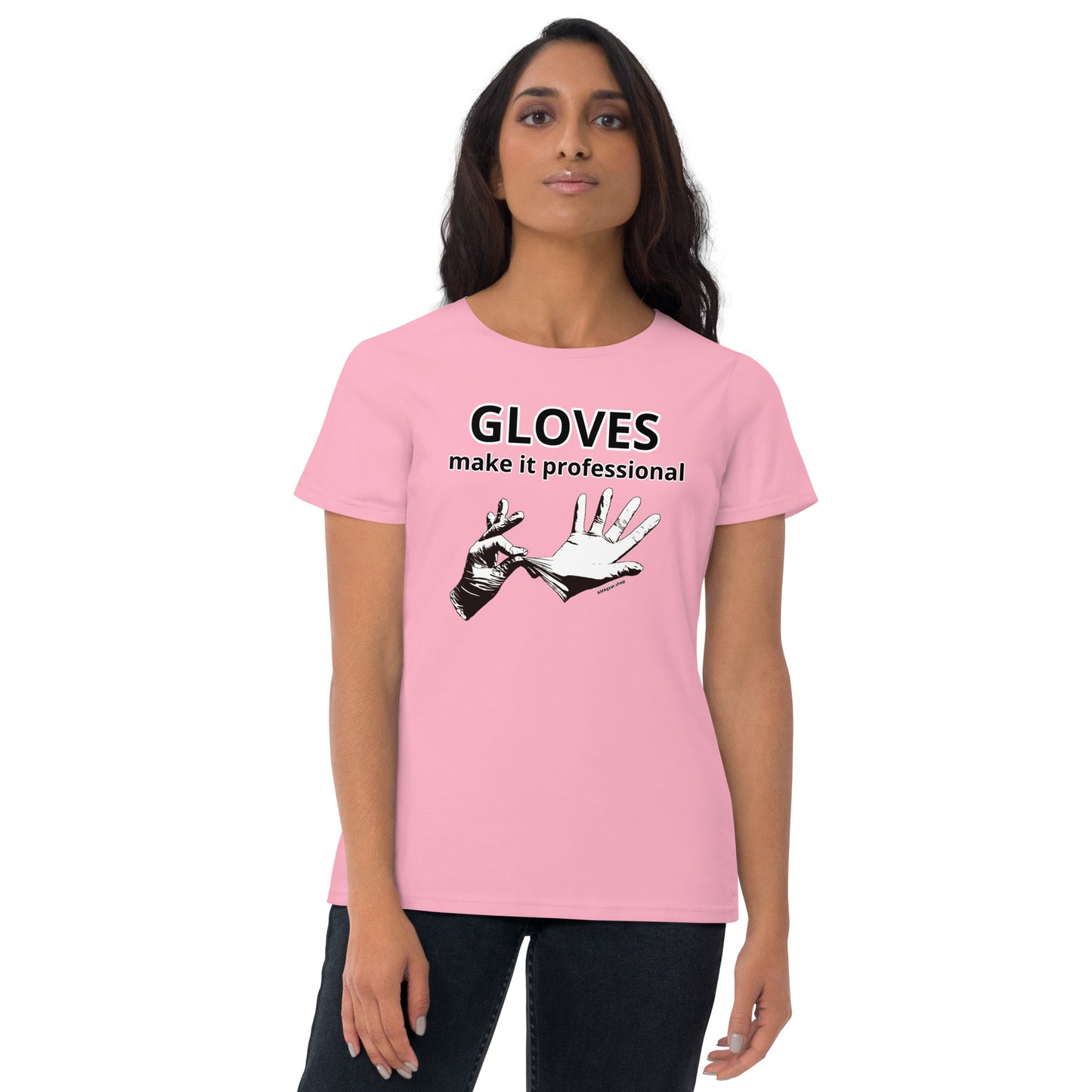 Gloves make it professional Women's short sleeve t-shirt